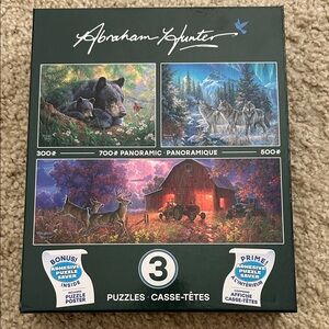 Multi-Scene Puzzle Set - Black, Blue, Red